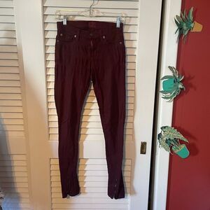 HUDSON | juliette refine super skinny brown maroon jeans 26